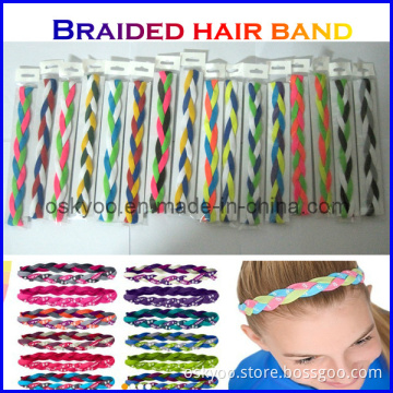 New Non Slip Men Women Hairwear Sports Braided Hairbands